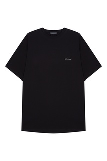 Черная футболка оверсайз с логотипом Balenciaga Man