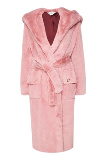 Розовое пальто из искусственного меха Stella Golden Goose