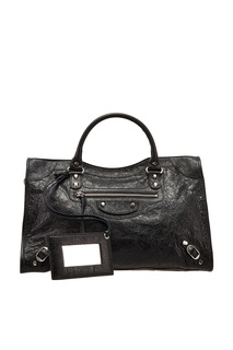 Кожаная сумка Classic City Logo Strap Balenciaga