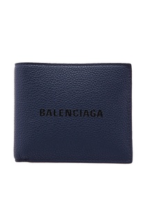 Темно-синее портмоне Everyday Square Wallet Balenciaga Man
