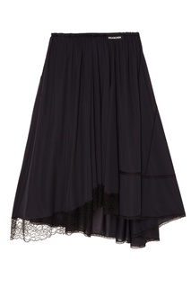 Черная юбка в бельевом стиле Balenciaga