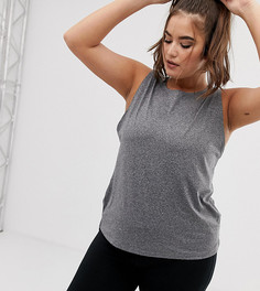 Майка с овальным вырезом на спине ASOS 4505 Curve - Черный