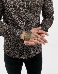 Золотистый браслет с цепочками ASOS DESIGN - Серебряный