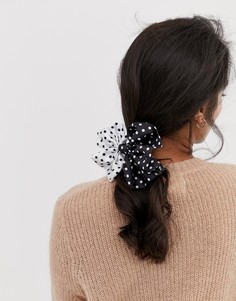 Резинка для волос в горошек с крупным бантом ASOS DESIGN - Мульти