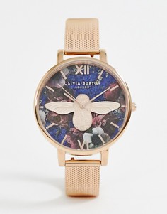 Часы с полудрагоценной отделкой в форме пчелы Olivia Burton OB16SP11 - Золотой