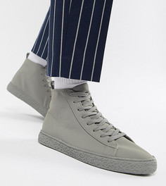 Серые высокие кроссовки для широкой стопы с фактурной подошвой ASOS DESIGN - Серый