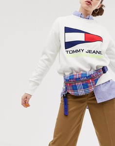 Сумка-кошелек на пояс в клетку Tommy Jeans - Мульти