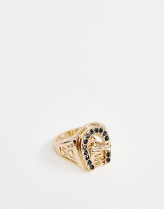 Кольцо в винтажном стиле с подковой ASOS DESIGN - Золотой