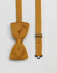 Трикотажный галстук-бабочка горчичного цвета Twisted Tailor - Желтый