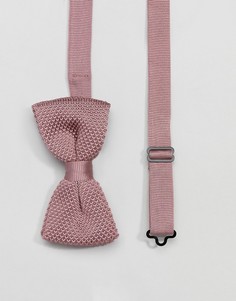 Пыльно-розовый трикотажный галстук-бабочка Twisted Tailor - Розовый