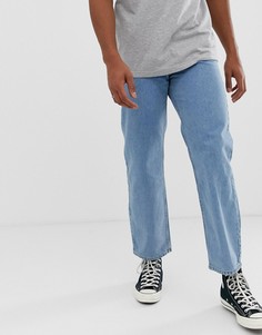 Синие джинсы с широкими штанинами Pull&Bear Join Life - Синий Pull&;Bear