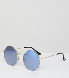 Солнцезащитные очки в шестигранной оправе Accessorize Holly - Золотой