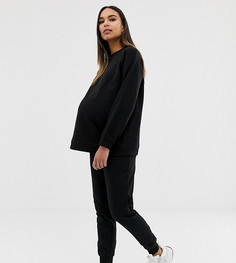 Спортивный костюм из свитшота и джоггеров с завязкой ASOS DESIGN Maternity Ultimate - Черный