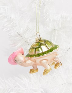 Новогоднее елочное украшение в виде черепахи Sass & Belle - Мульти