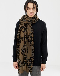 Коричневый шарф ASOS DESIGN - Черный