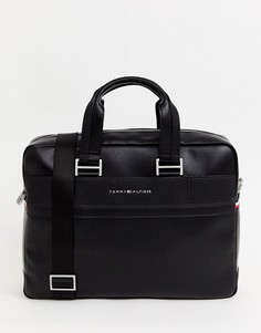 Черная сумка для ноутбука из искусственной кожи Tommy Hilfiger - Черный