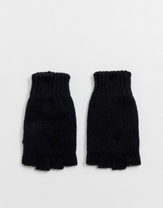 Черные перчатки без пальцев Weekday - Зеленый