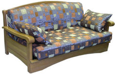 Диван аккордеон Рея с деревянными подлокотниками Фиеста