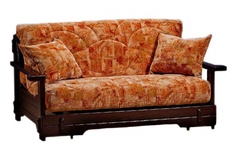 Диван аккордеон Япет с деревянными подлокотниками Фиеста