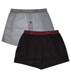 Комплект из двух хлопковых трусов-шорт Calvin Klein