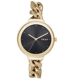 Кварцевые часы с золотистым браслетом Dkny