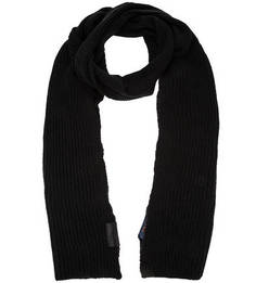 Черный шарф с высоким содержанием шерсти Trussardi Jeans