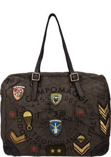 Дорожная сумка из текстиля с оригинальным декором Campomaggi