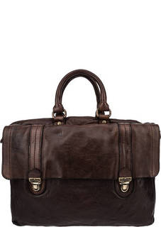 Кожаная сумка коричневого цвета с двумя отделами Campomaggi