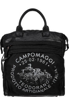 Сумка-рюкзак из текстиля черного цвета Campomaggi