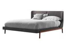 Кровать colette king size (gramercy) серый 206x112x225 см.