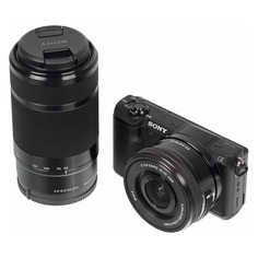 Фотоаппарат SONY Alpha A5100 kit ( E PZ 16-50mm f/3.5-5.6 OSS и E 55-210mm f/4.5-6.3 OSS), черный [ilce5100yb.cec]