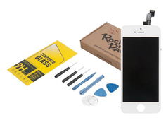 Комплект для самостоятельного ремонта телефона RocknParts Дисплей для iPhone 5S White +защитное стекло+набор инструментов+пошаговая инструкция 650652