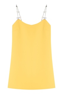 Желтое платье на бретелях Miu Miu