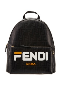 Черный рюкзак с логотипами Fendi x FILA