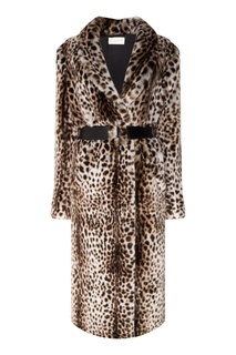 Леопардовое пальто из искусственного меха Kuraga