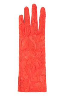 Красные кружевные перчатки Gucci