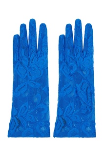 Голубые кружевные перчатки Gucci