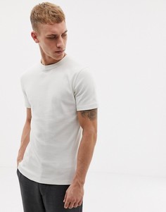 Кремовая приталенная футболка с круглым вырезом Tiger of Sweden Jeans - Белый