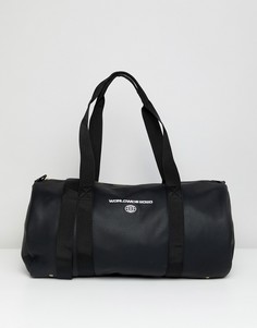 Черная сумка из искусственной кожи с вышивкой ASOS DESIGN - Черный