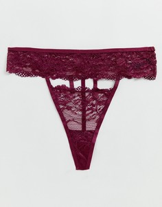 Кружевные стринги с вырезами ASOS DESIGN Sabella - Красный