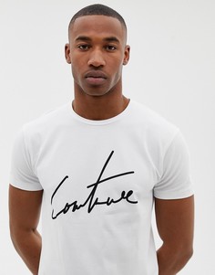 Белая футболка с большим логотипом The Couture Club - Белый