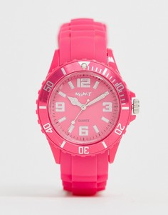 Розовые часы с силиконовым ремешком NeonT - Розовый