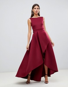Асимметричное платье макси с открытой спиной True Violet - Красный