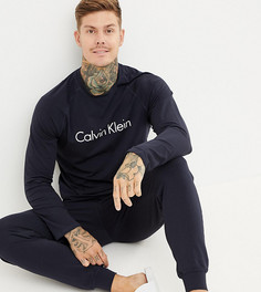 Темно-синий пижамный комплект с манжетами Calvin Klein - Синий