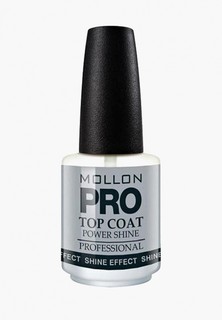 Топовое покрытие Mollon Pro придающее суперблеск, TOP COAT POWER SHINE, 15 мл