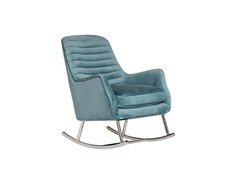 Кресло-качалка велюровое (garda decor) бирюзовый 90x94x73 см.