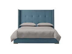 Мягкая кровать greystone 160*200 (myfurnish) голубой 186.0x130x212 см.