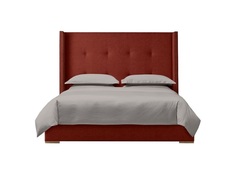 Мягкая кровать greystone 160*200 (myfurnish) красный 186.0x130x212 см.