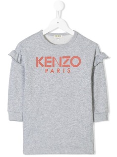 Kenzo Kids ruffle trim jersey top