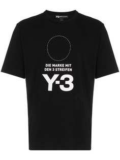 Y-3 футболка с принтом логотипа и круга
